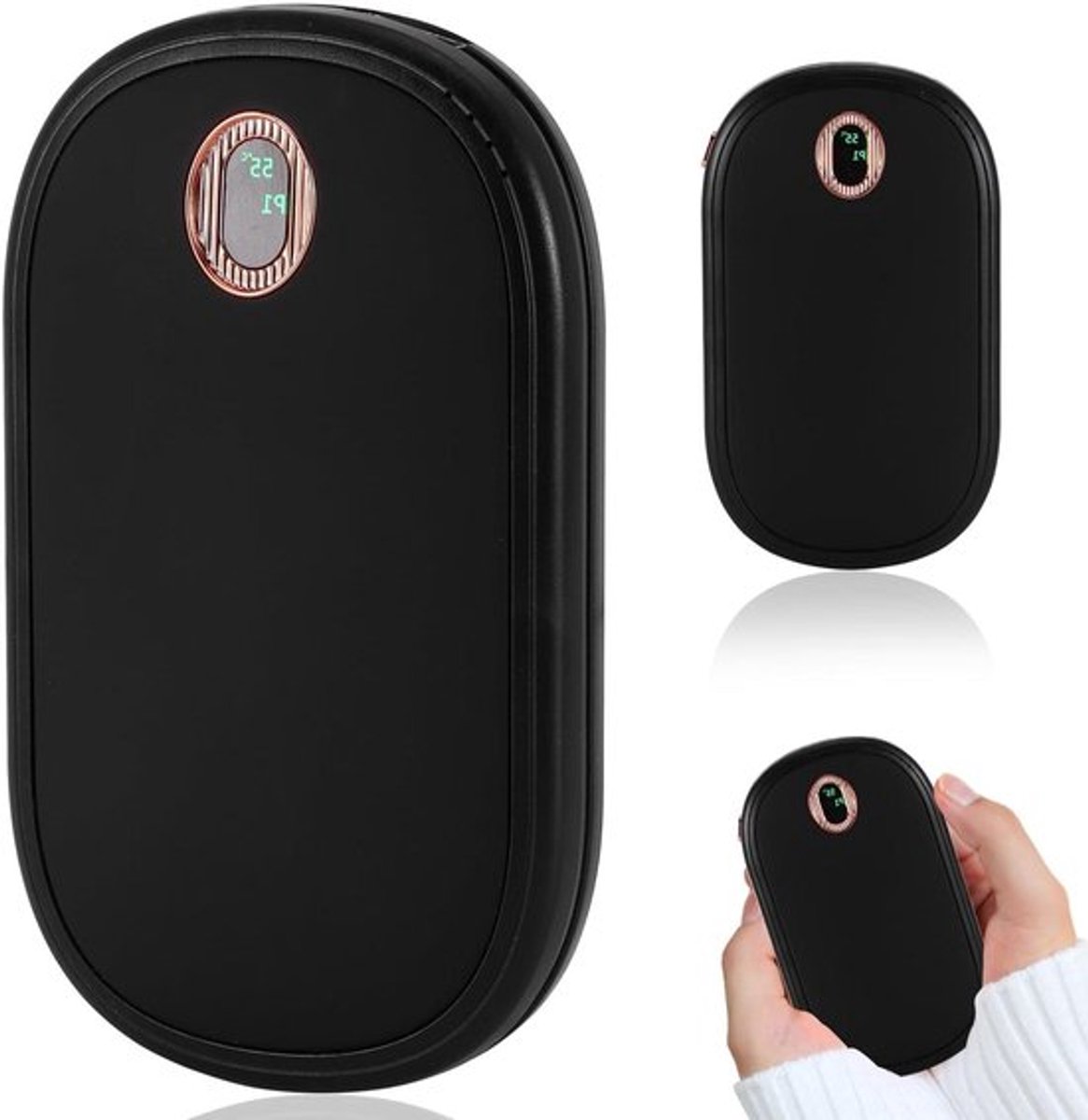 Elektrische handwarmers 5000 mAh, oplaadbare Allecto Plus
