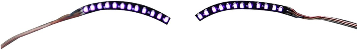 LED Valse Wimpers - Glow Wimpers - Feestelijke Make-up - Lichtgewicht Vezel - 3cm Lamp - Paars