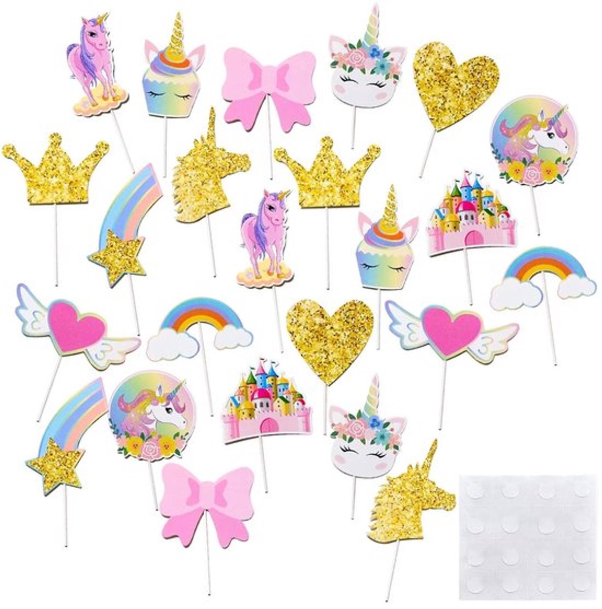 Dailygoody - Eenhoorn cupcake-wrappers - 24-delige set - Eenvoudig te gebruiken