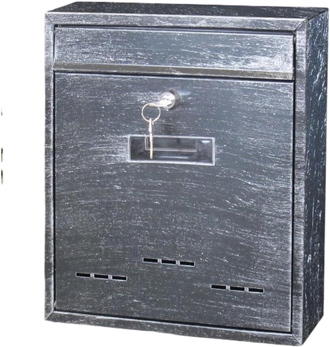 Afsluitbare Brievenbus - Buitenpostbak - Post Ontvangen - Verhoogde Privacy - 26 cm breed - Zilver