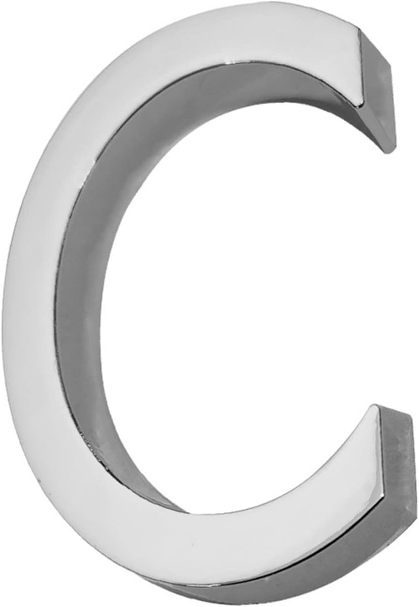 Alfanumeriek Zwart - Huisnummer Sticker - Adres Aanduiding - 3D Stereo Effect - 60 mm - Zwart