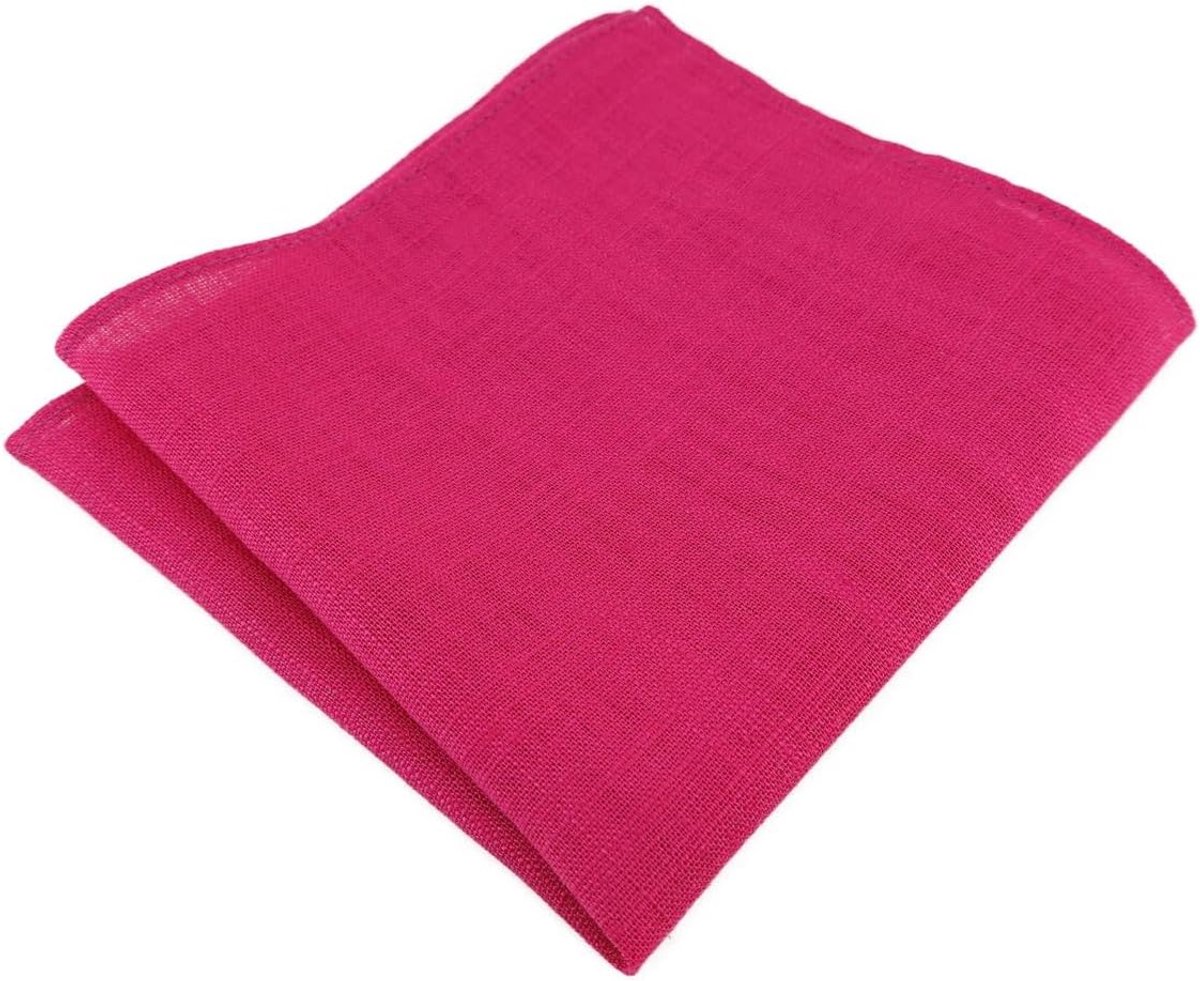 Zakdoek Heren - Pochette Stof - Chique Outfit - 100% Linnen - 26x26 cm - Magenta