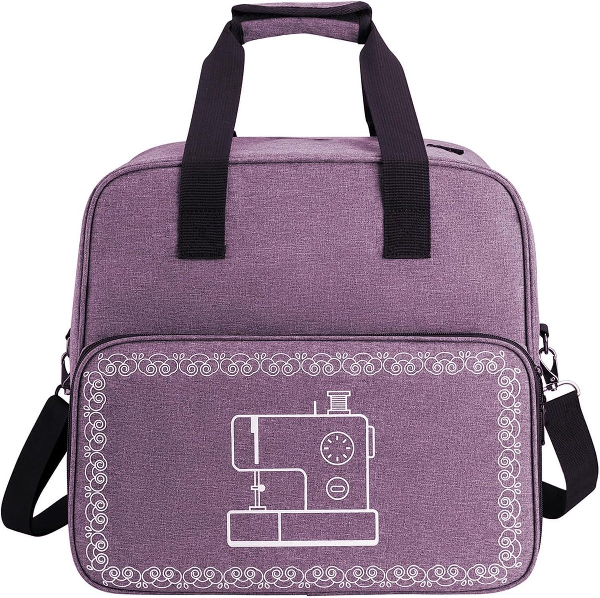 Naaimachine Tas - Opbergtas Machine - Hobby Naaien - Gewatteerd Handvat - 38 x 36 x 29 cm - Paars