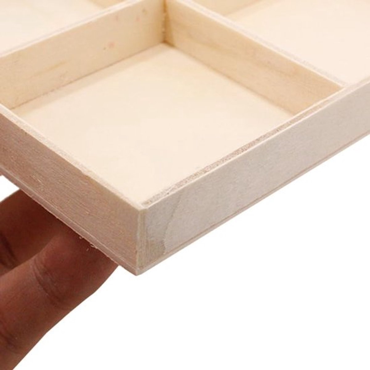Zeynomax - Decoratieve Houten Tray - Sieradenopslag - Compact en Duurzaam - Beige