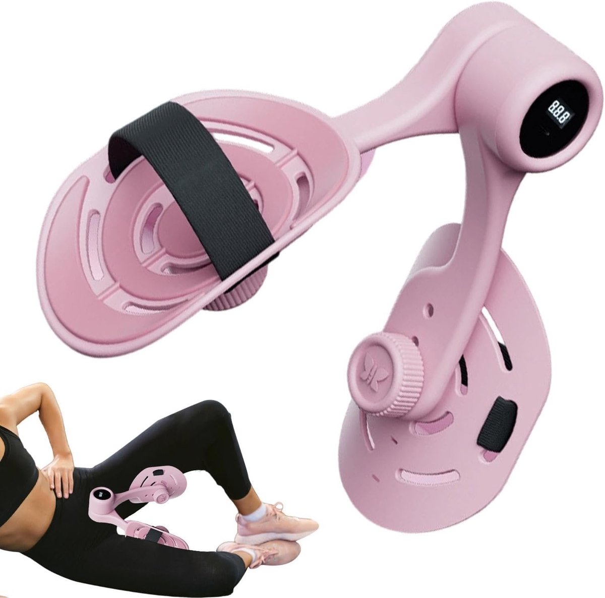 Dijspiertrainer - Bekkenbodemversterker Beentrainer - Thuis Fitness - Displayteller - 31x25x10.5 cm - Paars