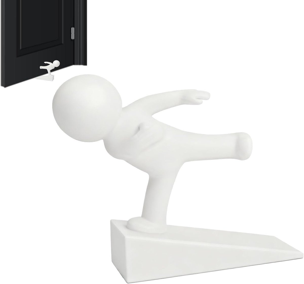 Decoratieve deurstopper - Deurwig - Houdt deuren open - Krasvaste antislip basis - 16 cm lengte - C