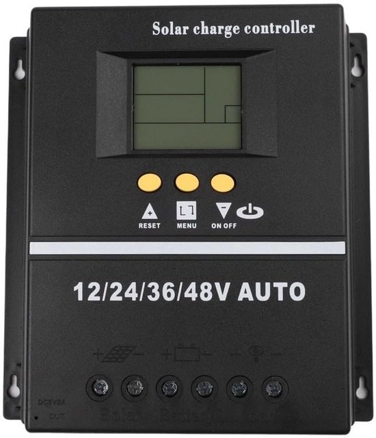Solar Laadregelaar - MPPT Controller - Energie Beheer - Automatische Spanning Herkenning - 70A - Zwart