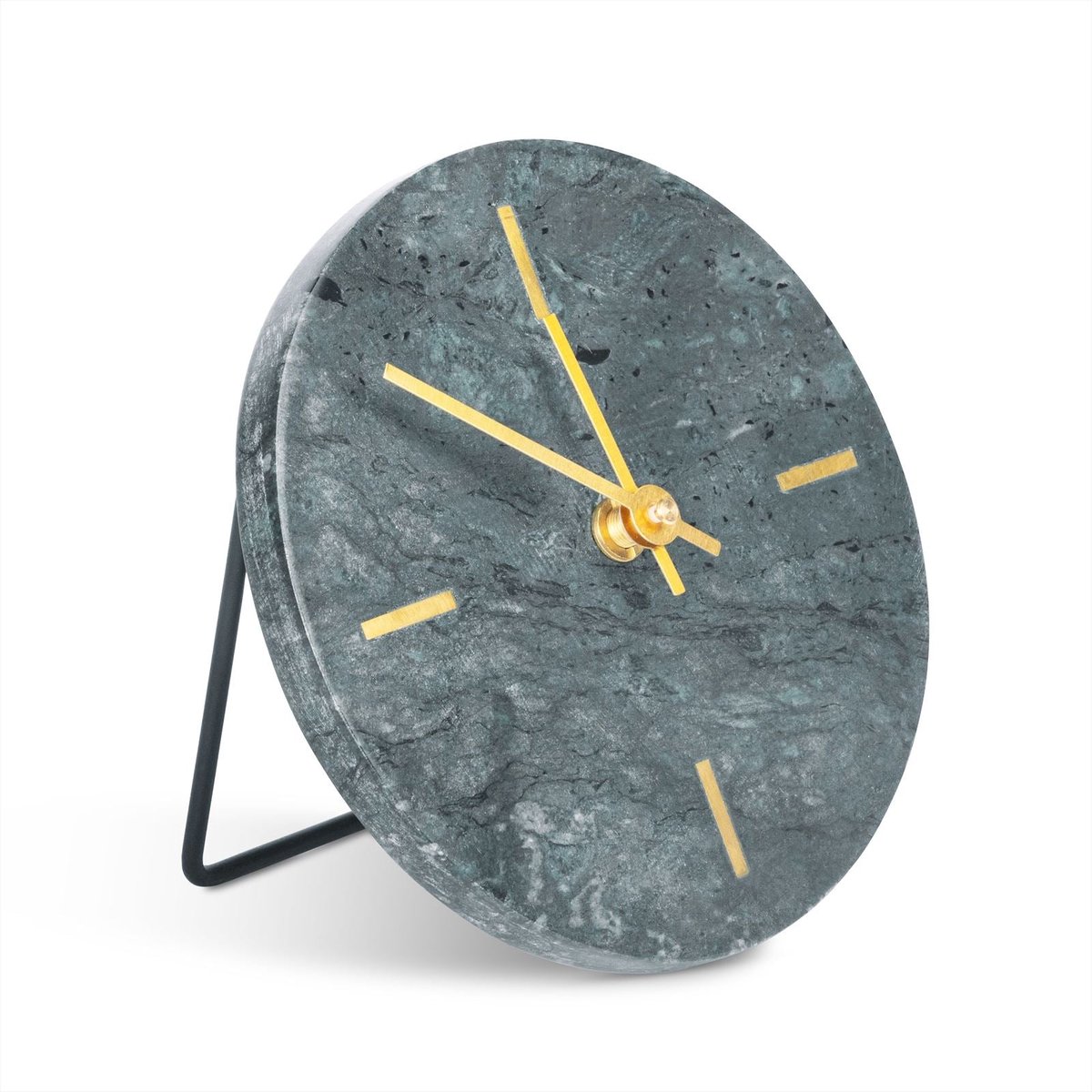Large Green Marble Table Clock