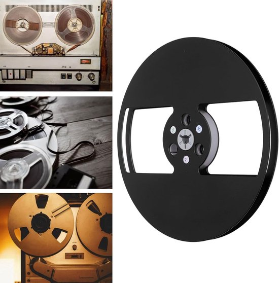 Lege Tapespoel - Haspel Spoel - Audio Opnemen - Sterk Aluminium - 7 Inch - Zwart — afbeelding 2