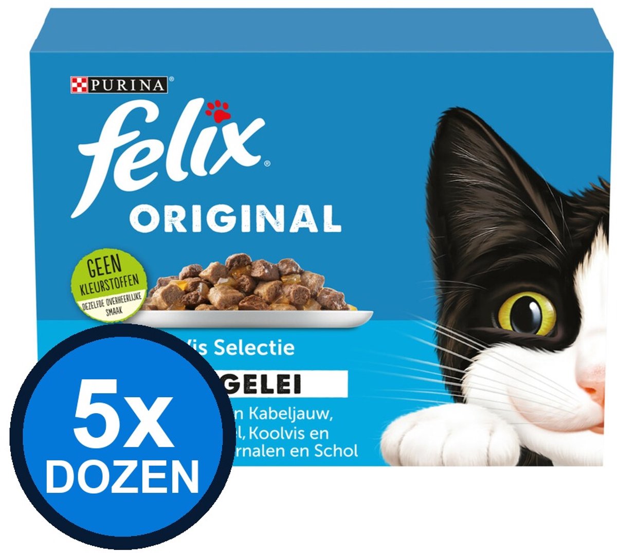 Felix Felix - Original Vis Selectie in Gelei - Kattenvoer Natvoer - doos 12x85g