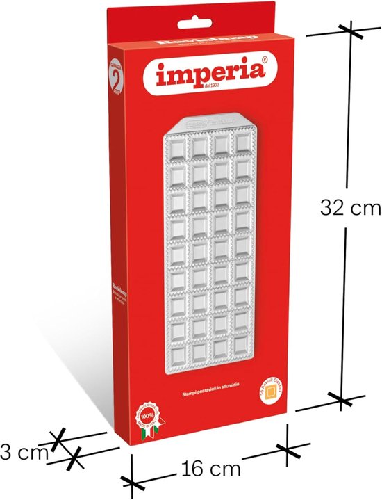 Raviolivorm Keukenaccessoires voor Zelfgemaakte Pasta - Pastamachine met Deegroller voor 12 tot 36 Ravioli van HEMMDAL — afbeelding 2