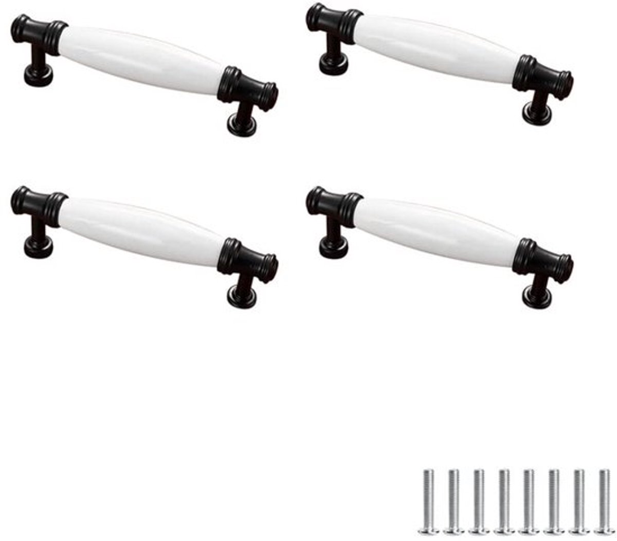 Vt products - Antieke Keramische Kast Handgrepen - 4 Stuks - Elegant Design