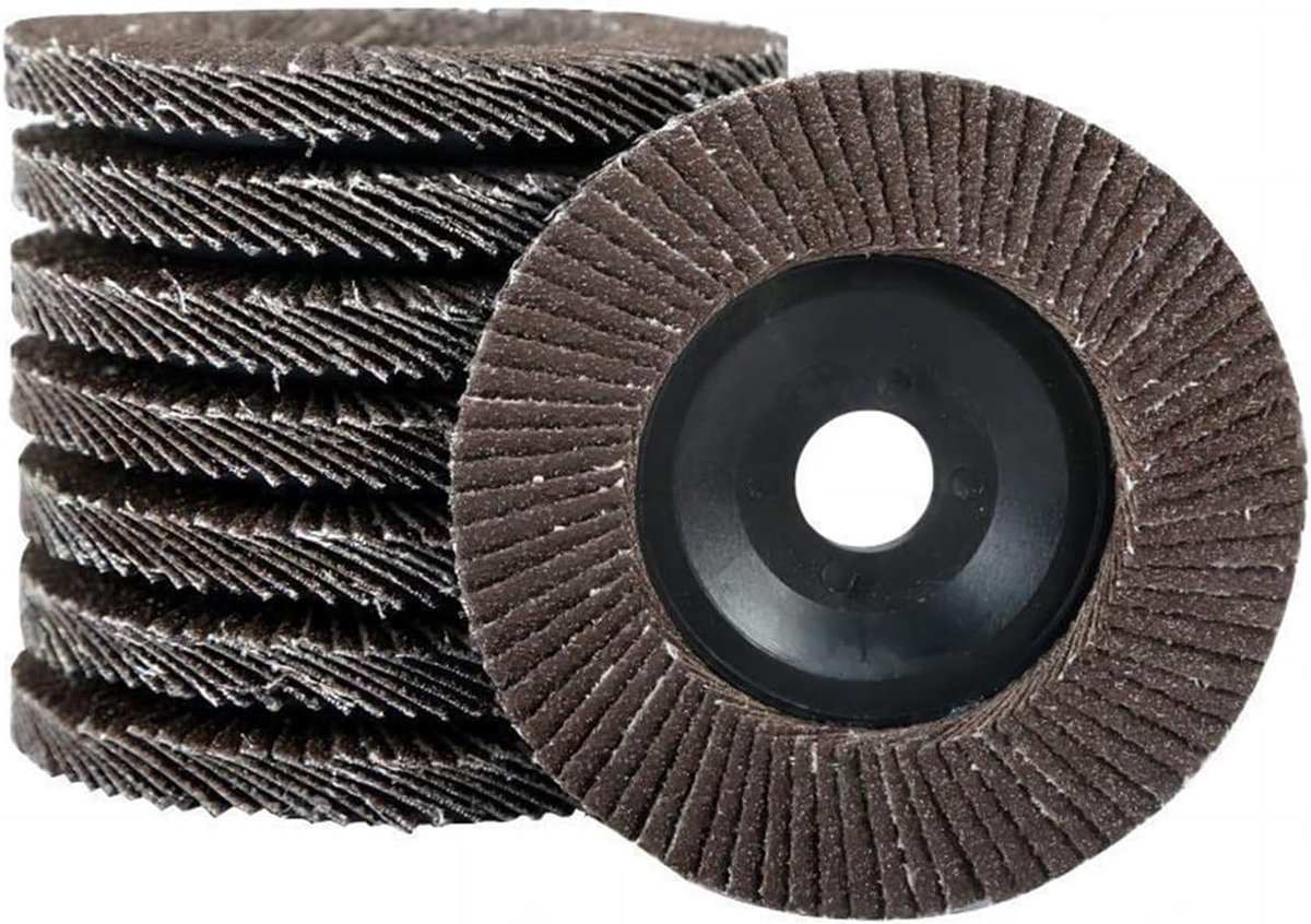 Klepschijven - Schuurschijven - Metaal Bewerken - Hoge Prestaties - 100 mm 60 Grit - Bruin