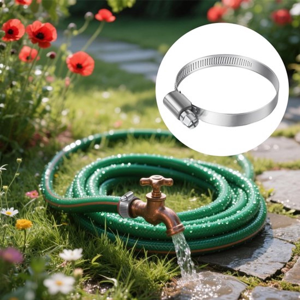 Dailygoods- Slangklem 100 mm - Set van 8 - Roestvrij staal