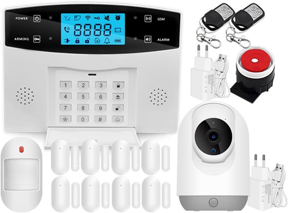 Alarmsysteem - Home Security - Huis Beveiligen - LCD Scherm Host - 25x15x15 cm - Optie A