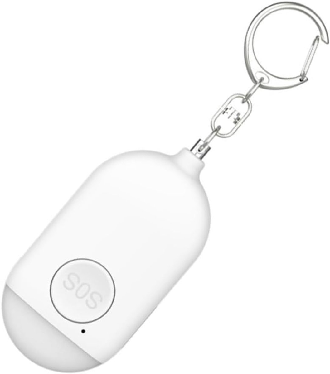 Persoonlijk Alarm - Noodalarm Mini - Veiligheid Buitenshuis - 130 dB Geluid - 13.2 cm - Wit