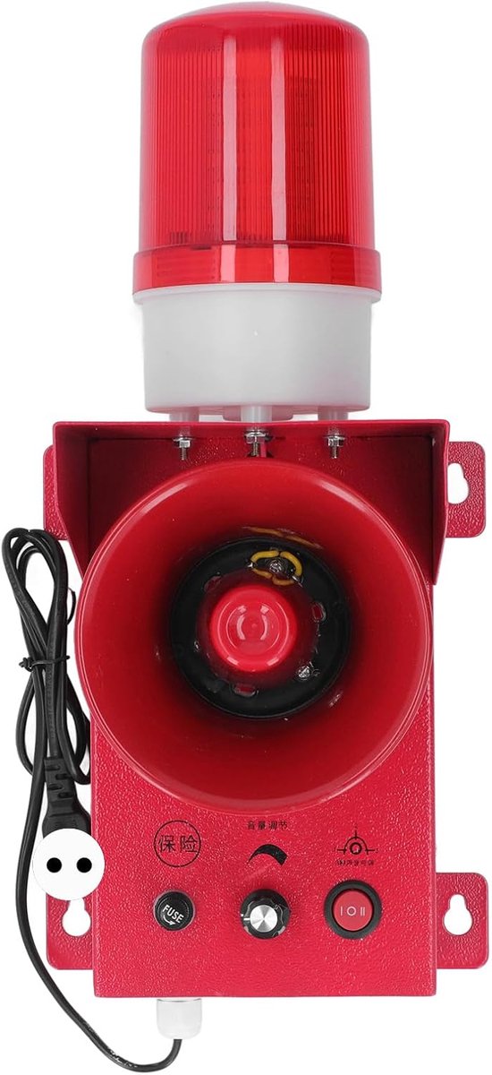 Industrieel Sirene Alarm - Geluidsignaal Systeem - Noodwaarschuwingen Geven - 130 dB Instelbaar Volume - IP65 Waterdicht - Grijs