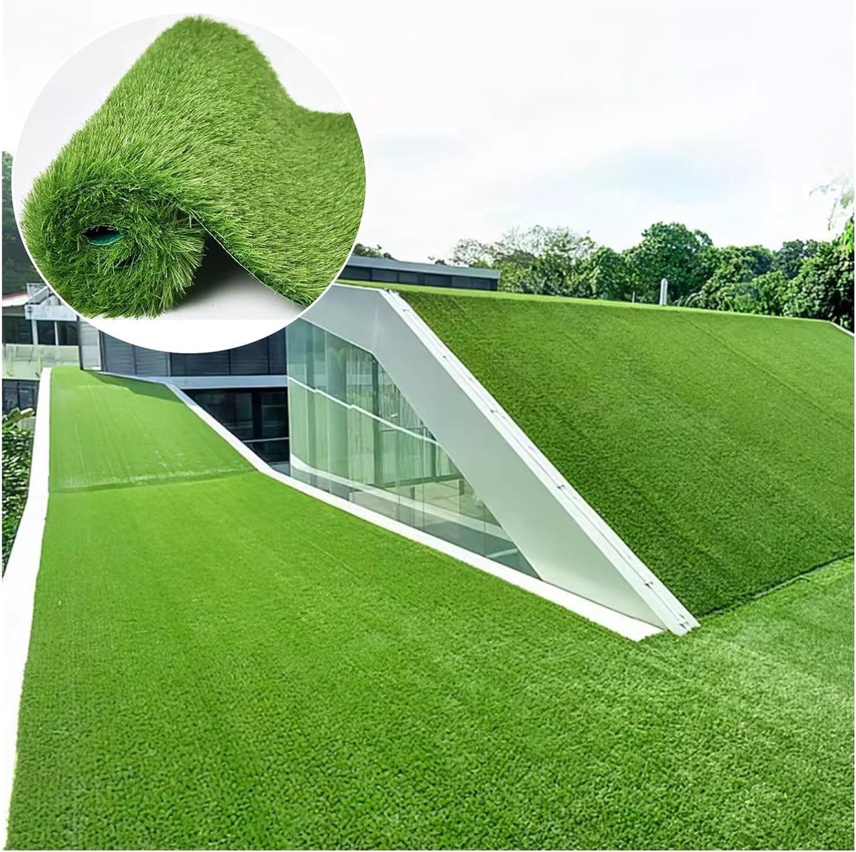 Kunstgras Tapijt - Nep Gras - Tuin Decoratie - Onderhoudsvrij Gazon - 60x90cm - Groen