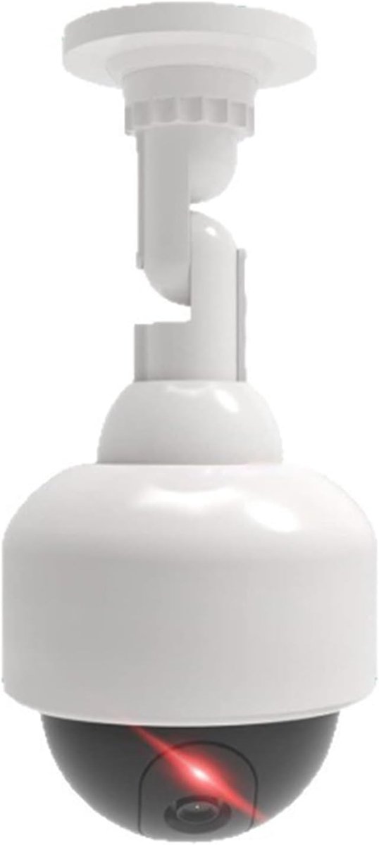Nep Bewakingscamera - Fake Camera Dome - Beveiliging Verbeteren - Knipperend LED Licht - 15.2 cm - Wit