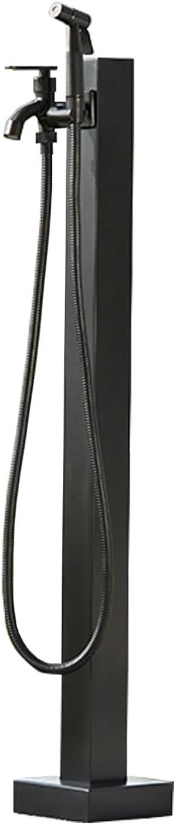 Waterkolom Tuin - Buiten Tapzuil - Tuinieren en Auto Wassen - Vorstbestendige Dubbele Kraan - 60 cm - Zwart