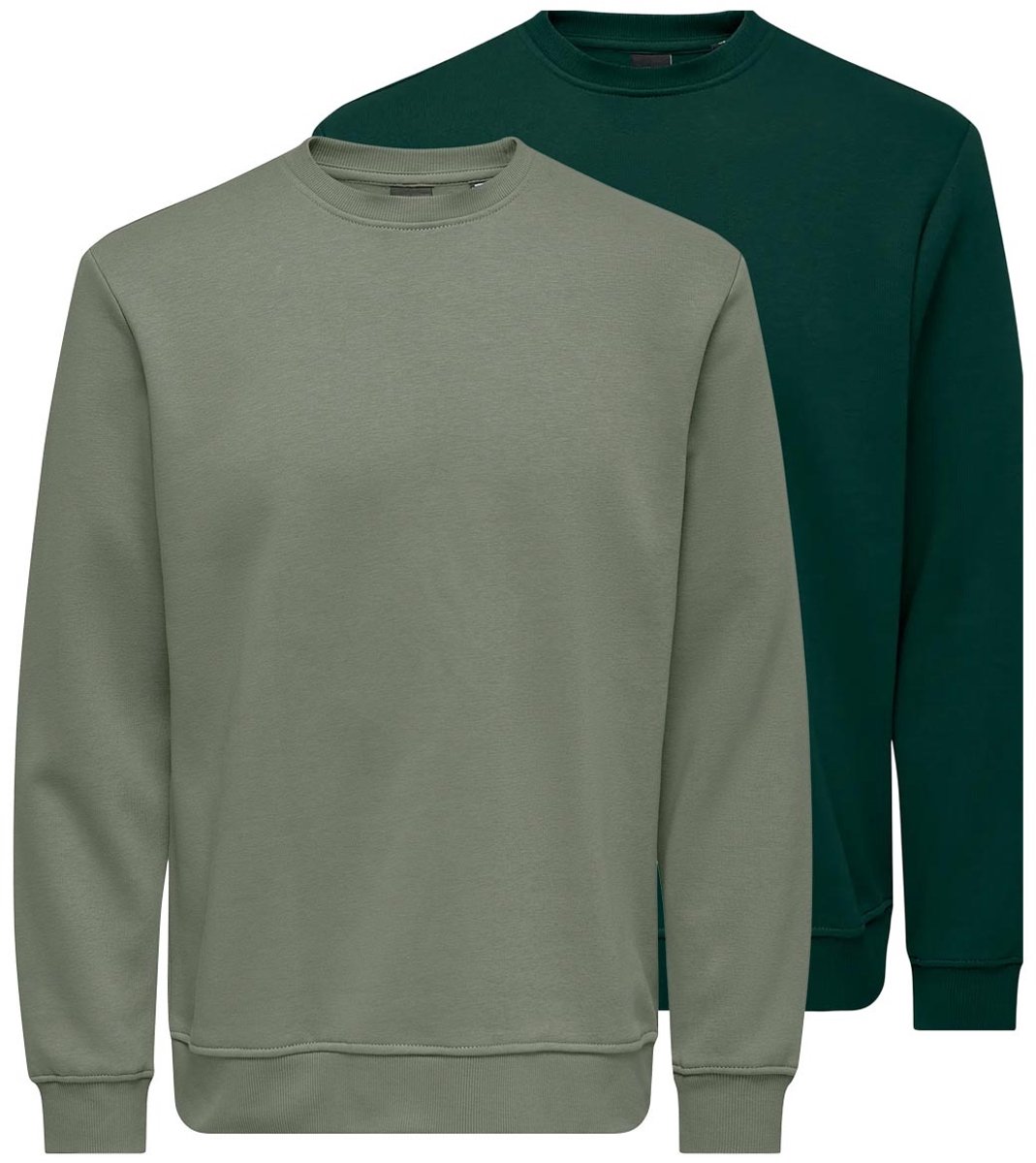 Only & Sons Heren sweatshirt 2 pack Connor