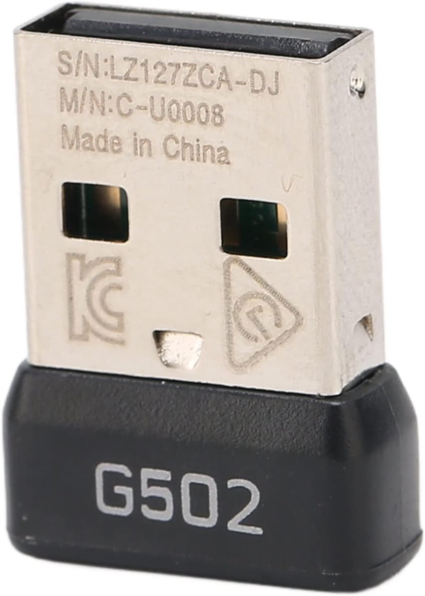 USB Ontvanger Adapter - Muis Dongle - Draadloze Verbinding - Plug en Play - Mini Draagbaar - Zwart
