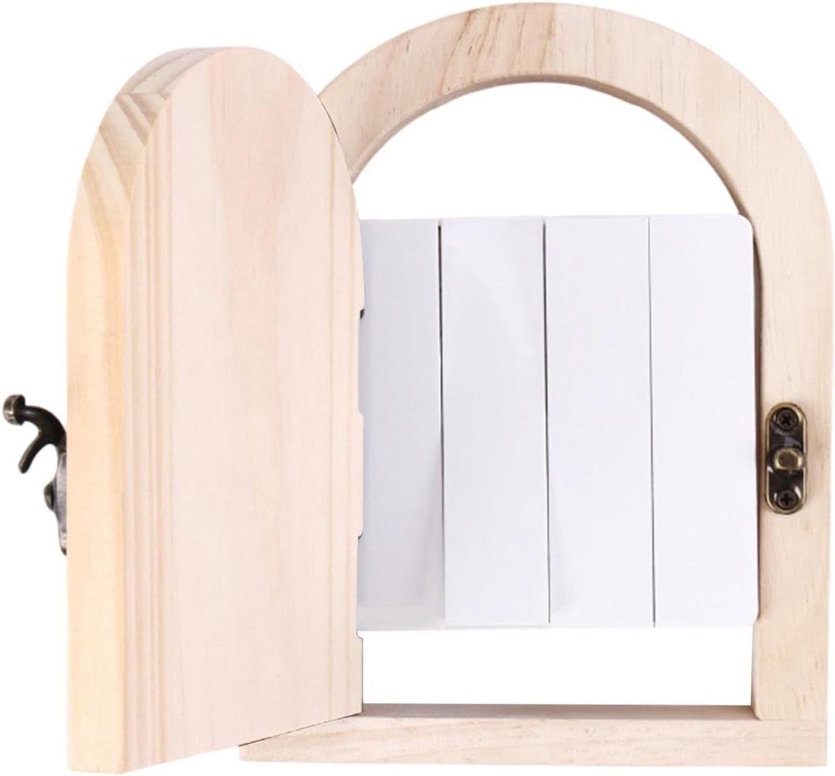 Houten Stopcontactafdekking - Decoratieve Wandafdekking - Kindveilige Afsluiting - Zelfklevend Boorvrij - 13 cm - Natuurlijk Hout