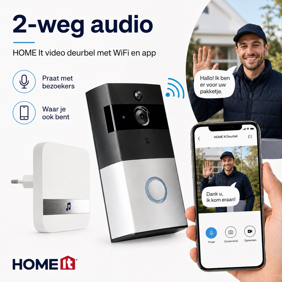 Millarco Video Deurbel met WiFi en 720p HD Camera - afbeelding 2