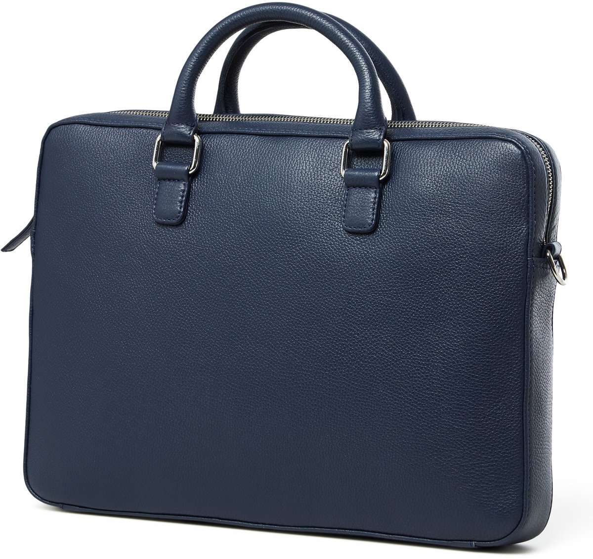 Vancouver | Marineblauwe leren laptoptas