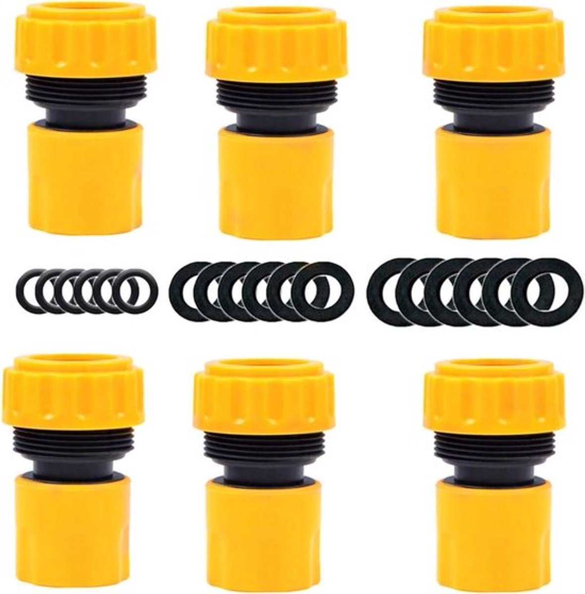 Slangconnectorset Allecto Plus 6 stuks Ø19 mm