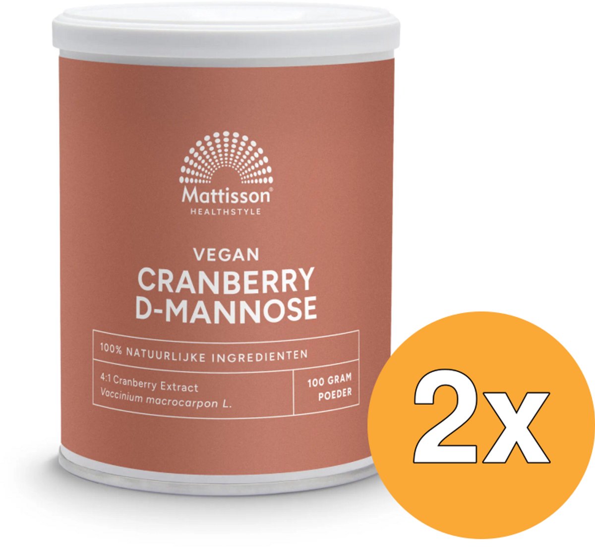 2x Mattisson Cranberry D-Mannose Poeder (100 gr)