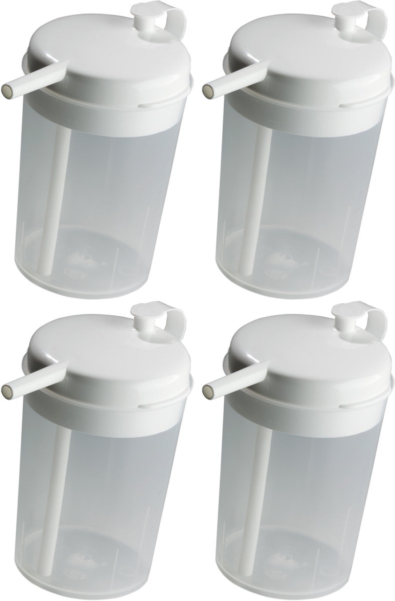 Novo Cup drinkbeker met drinktuit, set 4 stuks