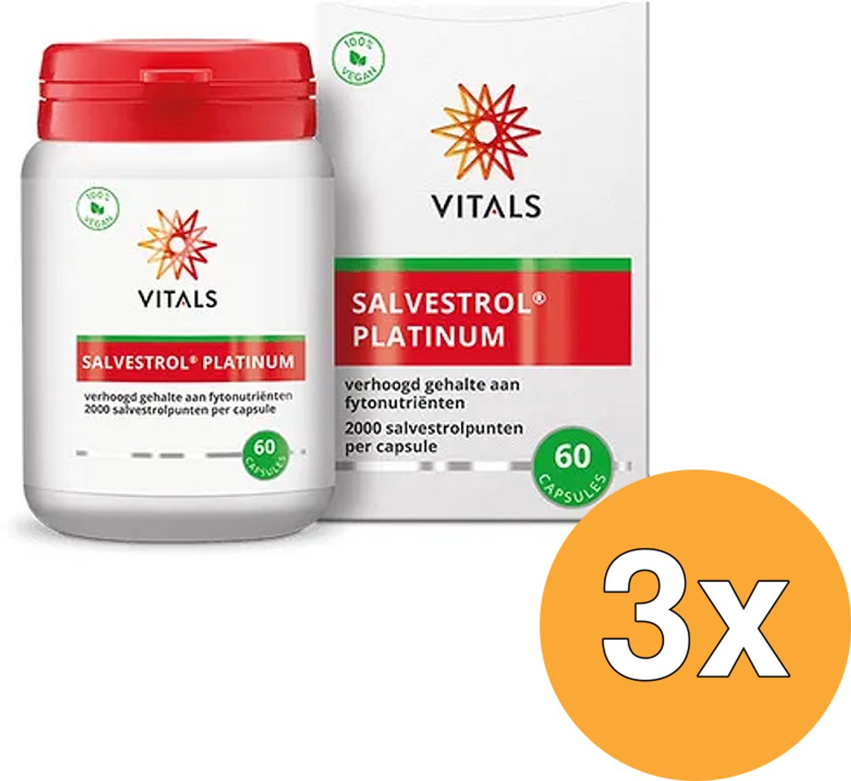 3x Vitals Salvestrol platinum (60 capsules)