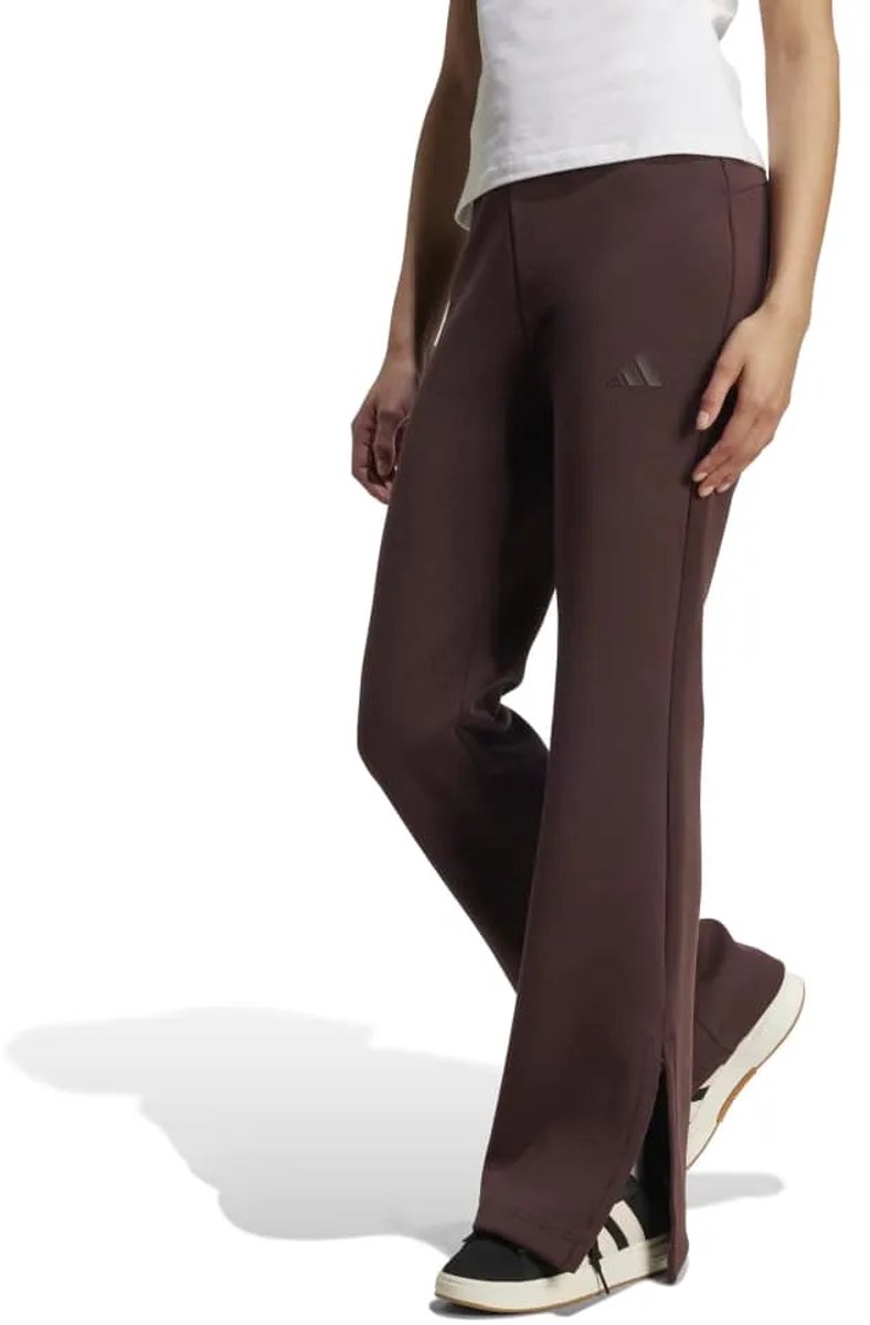 Adidas Soft Lux Flared Trainingsbroek Regular Vrouw Bruin