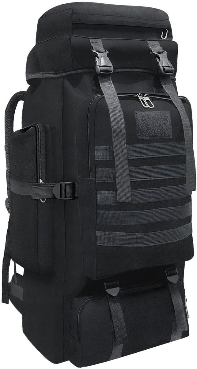 80L Hiking Rugzak - Waterdichte Tactical Molle Backpack - Verstelbaar - Grote Capaciteit - Voor Kamperen, Wandelen, Trekking, Reizen & Outdoor