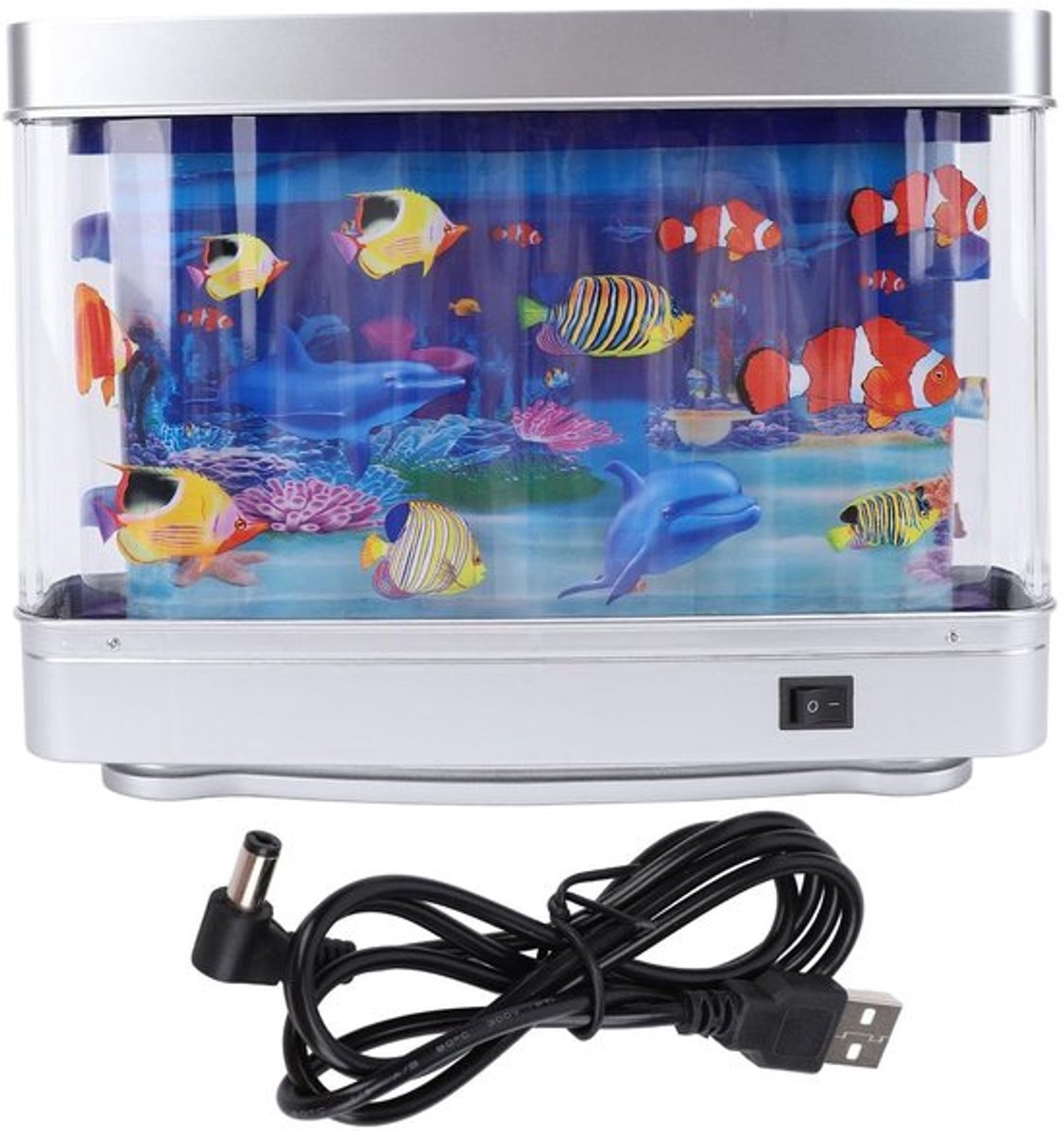Allecto - Mini Aquarium - Kunstaquarium Nachtlampje - Levensecht