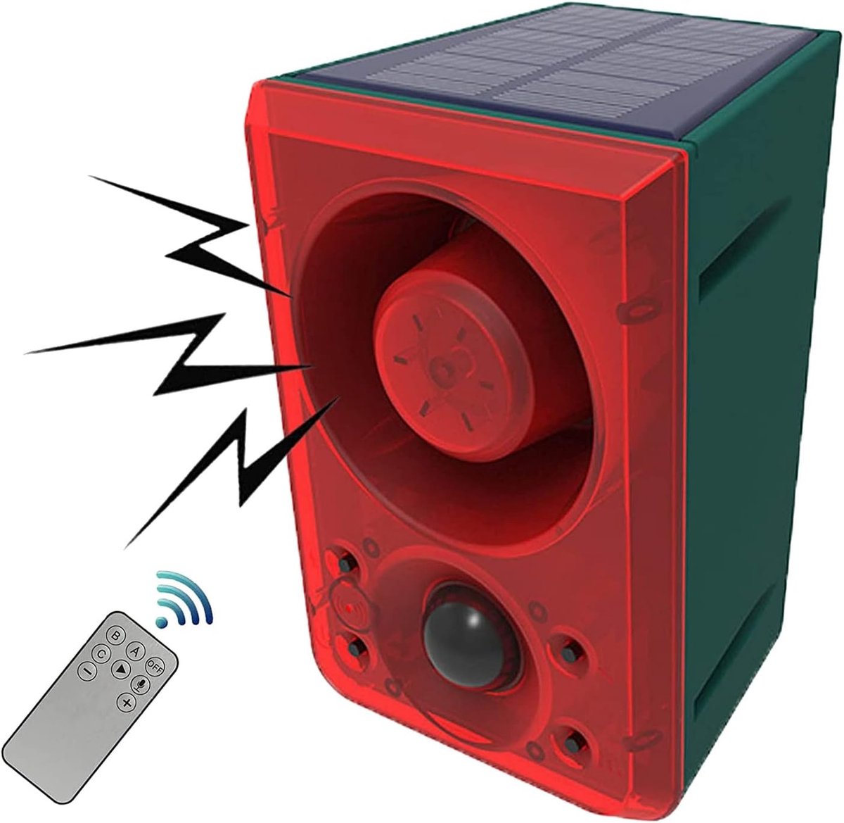 Zonne-Alarm - Bewegingsmelder - Beveiliging Huis - 130 dB Sirene - 5-8 Meter - Zwart