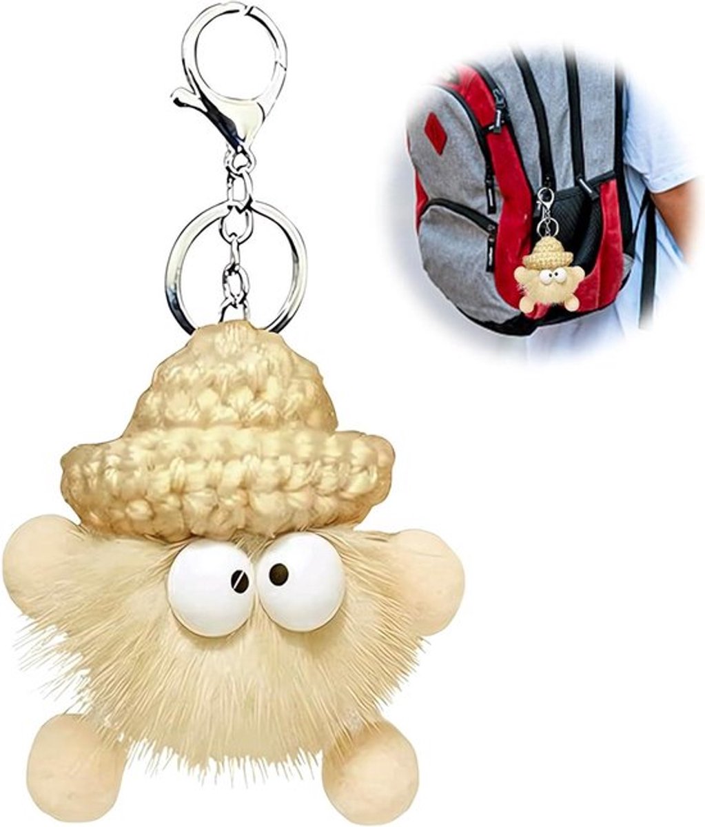 Pompoms toegestopte pluche sleutelhanger Allecto Plus