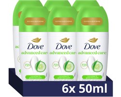 Dove Advanced Care Anti-Transpirant Deodorant Roller - Cucumber & Green Tea - bevat Pro-Ceramide technologie die de huid kalmeert en helpt herstellen - 6 x 50 ml