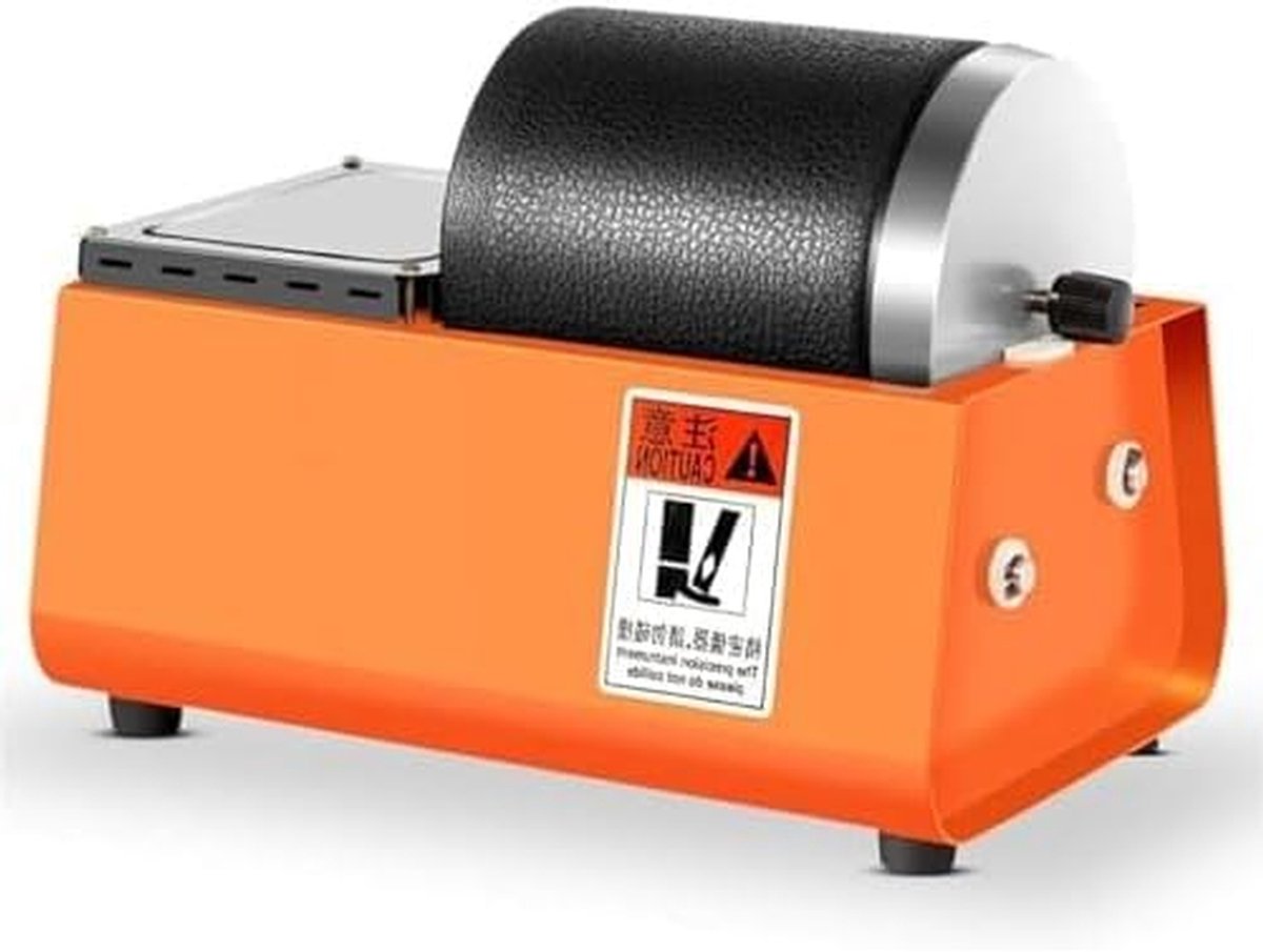 Elektrische Steen Polijster - Rotsroller Tuimelaar - Edelstenen Maken - Stille PU Voering - 2.5 KG Capaciteit - Zwart