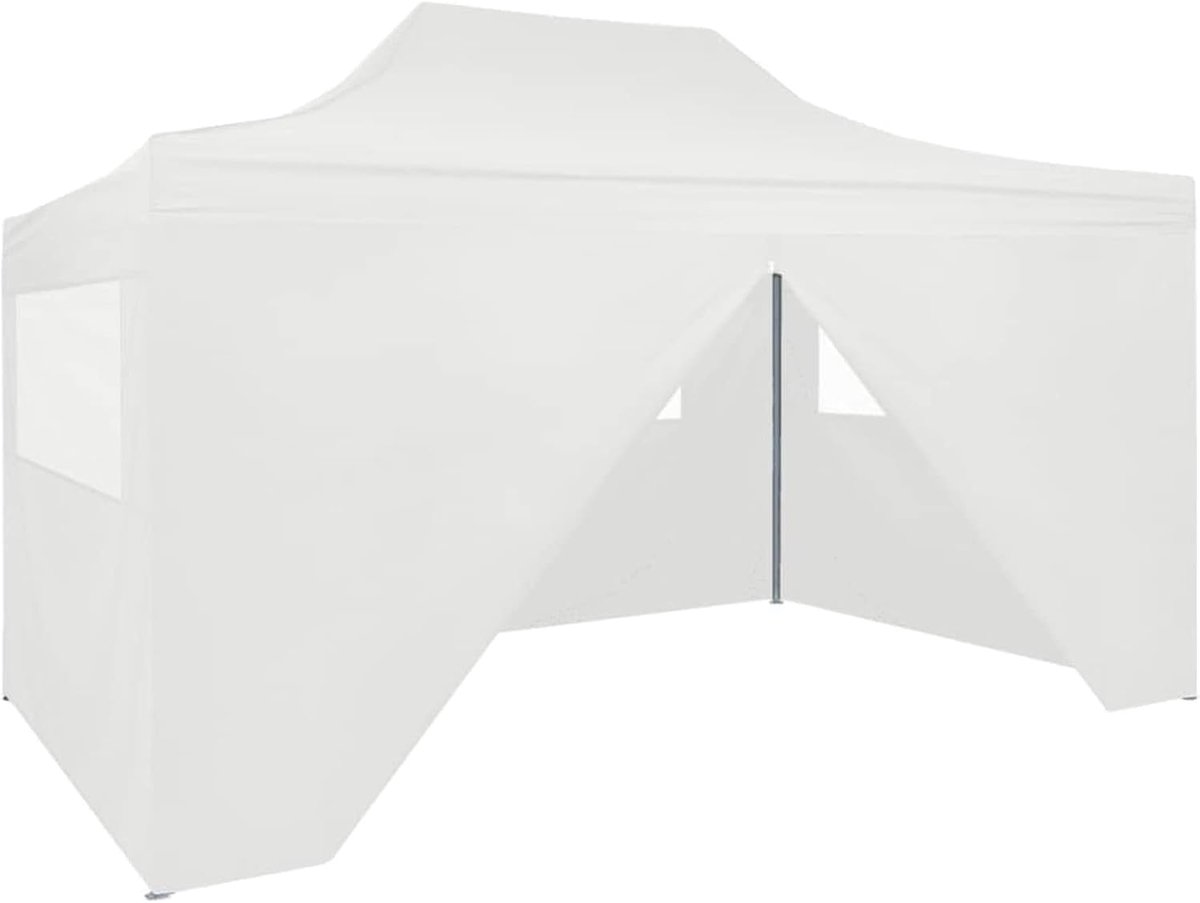 Feesttent - Pop-up tent - Buitenfeesten organiseren - Waterdicht UV-bestendig - 3x4.5 meter - Wit