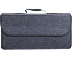 Kofferbak Organizer - Opbergdoos Tas - Auto Opruimen - Opvouwbaar Vilt Materiaal - 49 cm Lengte - Grijs