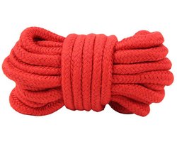 Zeloria Bondage Touw 10 Meter – Zacht Katoenen Bondage Rope 8 mm – Shibari Touw – BDSM Touw – Rood