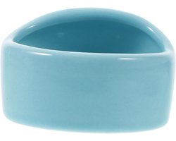 Keramische voerbak - Kleine dieren kom - Voer geven - Hygiënisch en stabiel - 105 Gram - Blauw