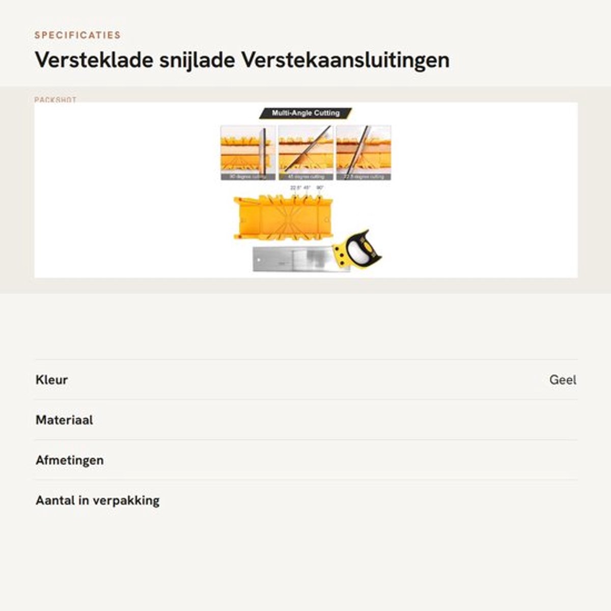 Dailygoods- Versteklade met zaagvak - Verstekbak met rugzaag - Verstekmeter