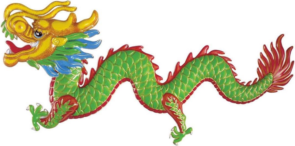 begin Ongelofelijk halsband WIDMANN - Draken decoratie Chinees Nieuwjaar - Decoratie > Muur-, deur- en  raamdecoratie | bol.com