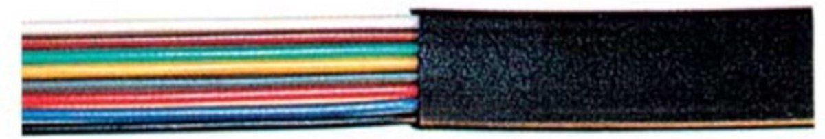 Telefonkabel 8-adrig, flach, schwarz, Spule, 100m