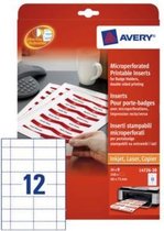 Badgekaart Avery L4726-20 40x75mm microperforatie