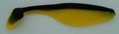 Shad 10 cm 4 inch black yellow