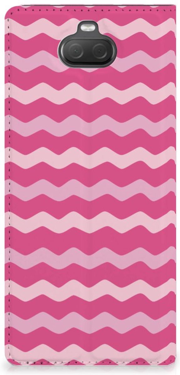 Sony Xperia 10 Plus Hoesje met Magneet Waves Pink
